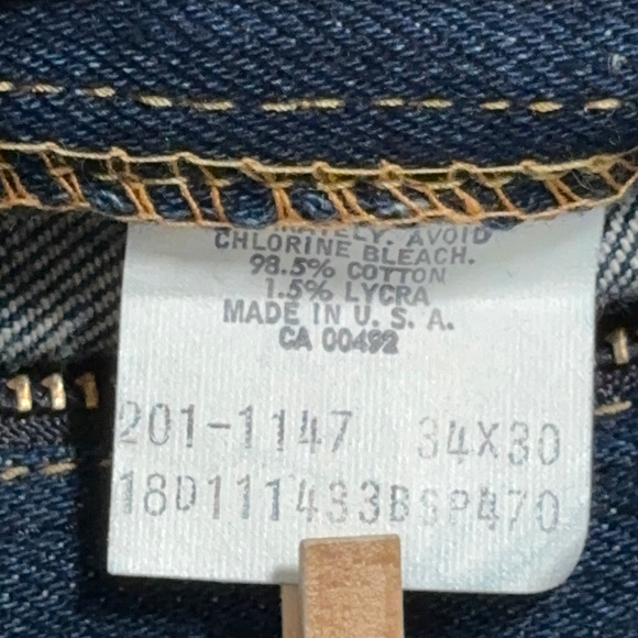 Vintage Lee Riders Jeans Mens 33x30 Blue Flare Leg Dark Wash Talon Zip USA 80s - Picture 8 of 14